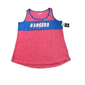 MLB Texas Rangers Women's Racerback Performance Tank Top in Blue/Red, XL